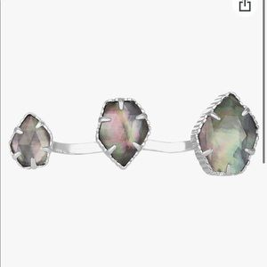 Kendra Scott Naomi S/M rhodium and mother of pearl